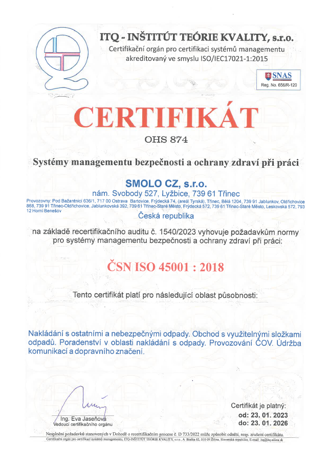 BOZP - ISO 45001